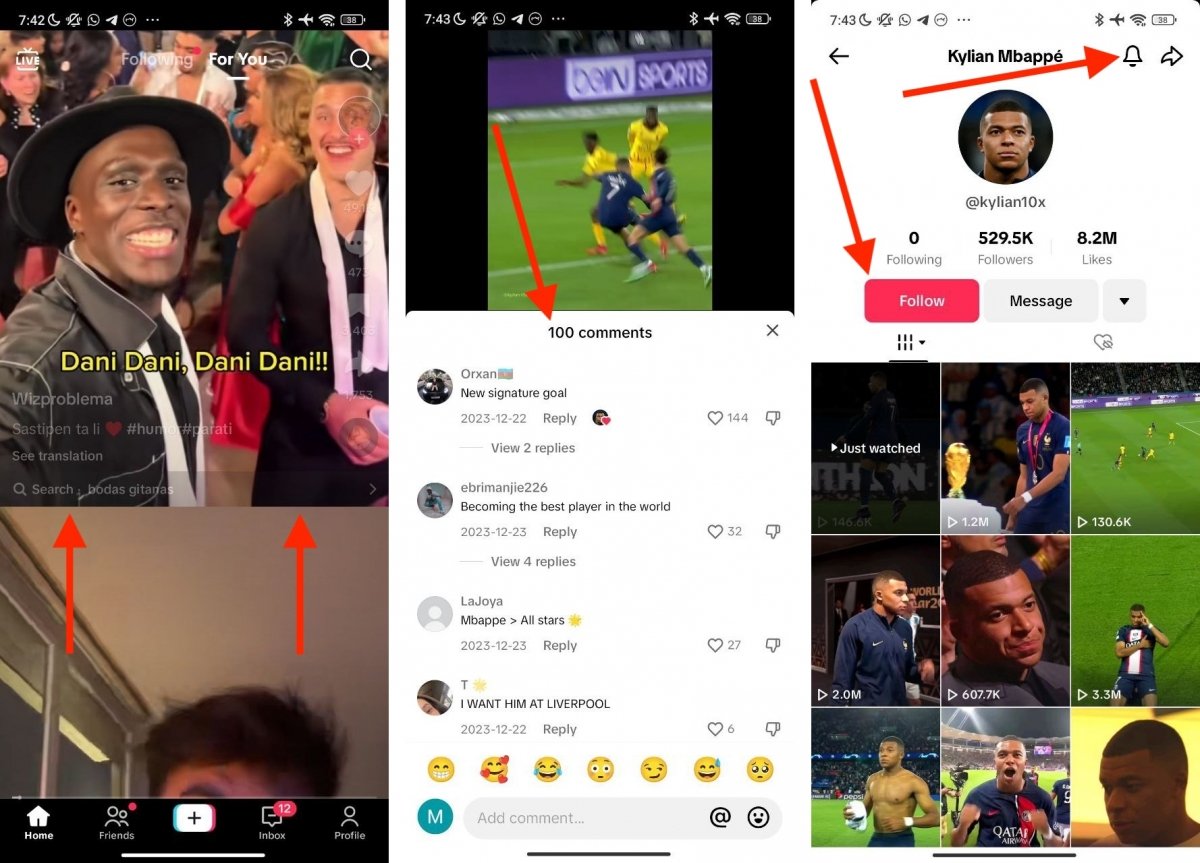 Nozioni di base per guardare contenuti in TikTok