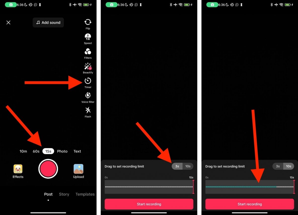 Basic settings of TikTok's timer