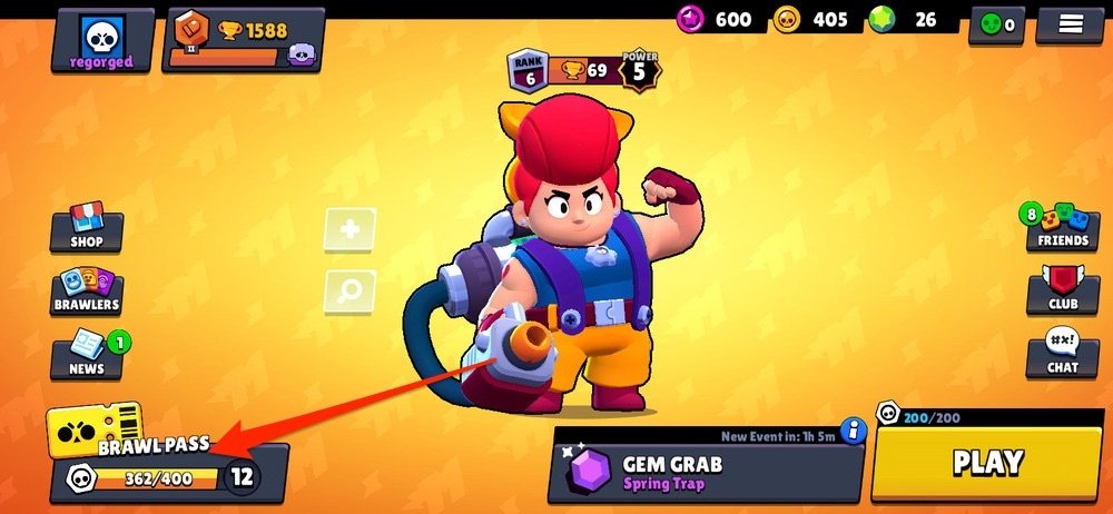 Brawl Stars main screen