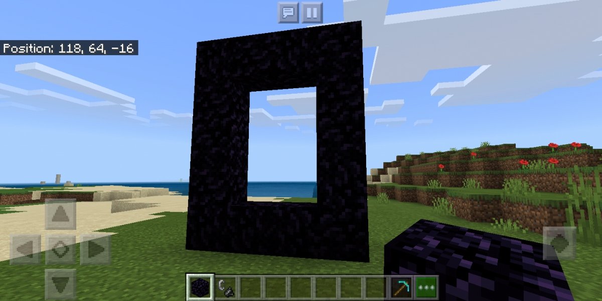 Build the Nether portal’s structure