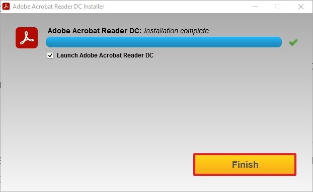 Adobe Acrobat Reader has been installed