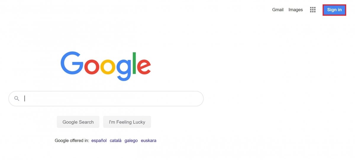 Кнопка для входа на сайт Google