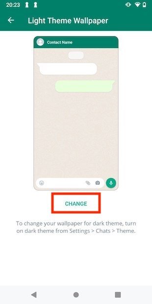 Change the wallpaper for the light theme