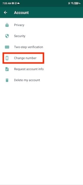 Cambiar número