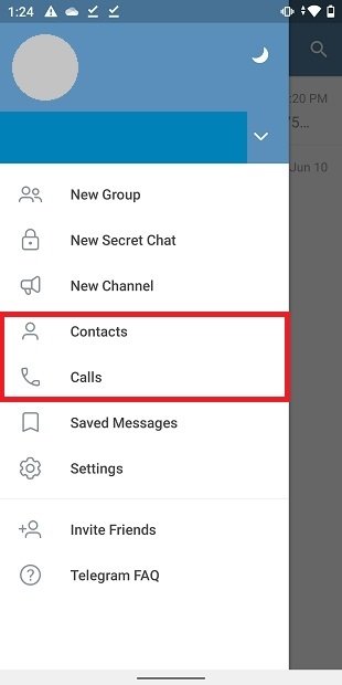 Check the contacts and call log