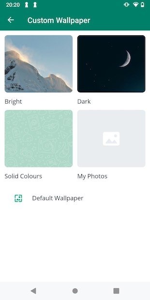 Choose a wallpaper category