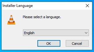 Choose the language of the VLC installer