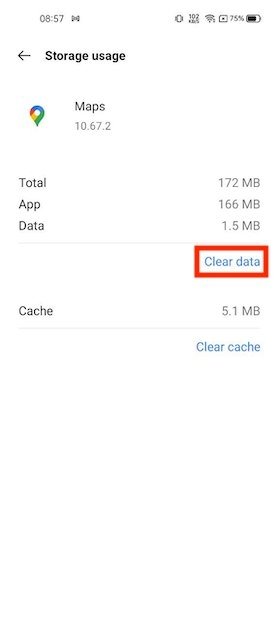 Clear all the application’s data