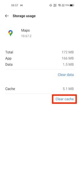 Clear the cache