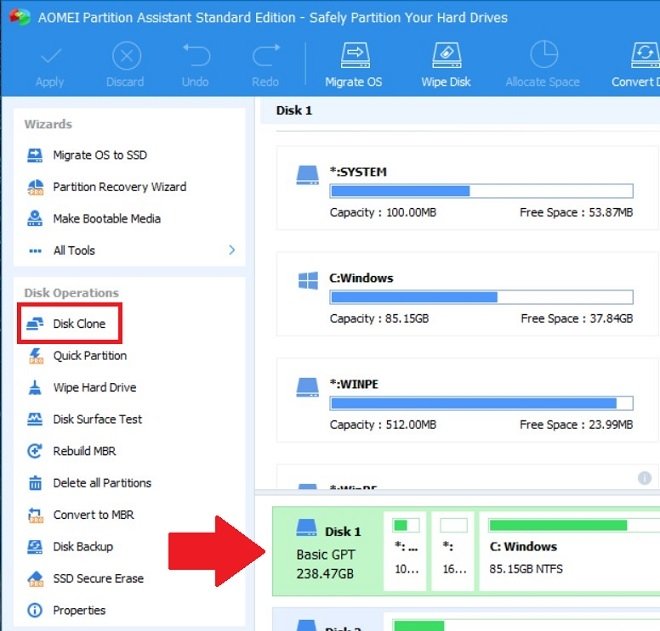 Clone a disk