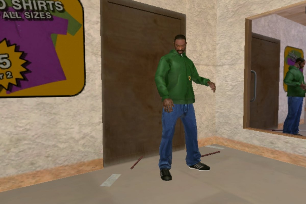 Clothes store in GTA San Andreas