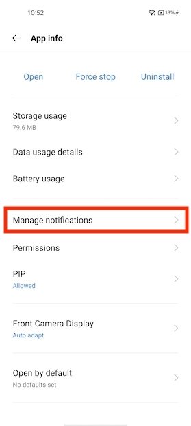 Configure WhatsApp’s notifications