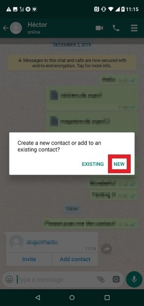 Confirm that you want to add the contact to your list