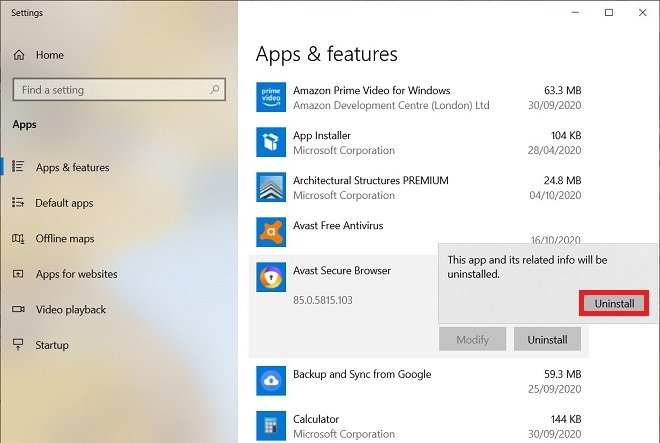 How To Uninstall Avast Secure Browser