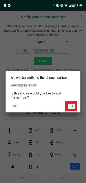 Confirm your phone number