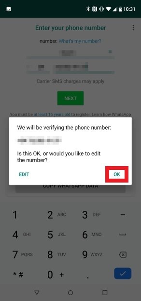 Confirm your phone number