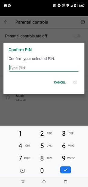 Confirm your PIN number