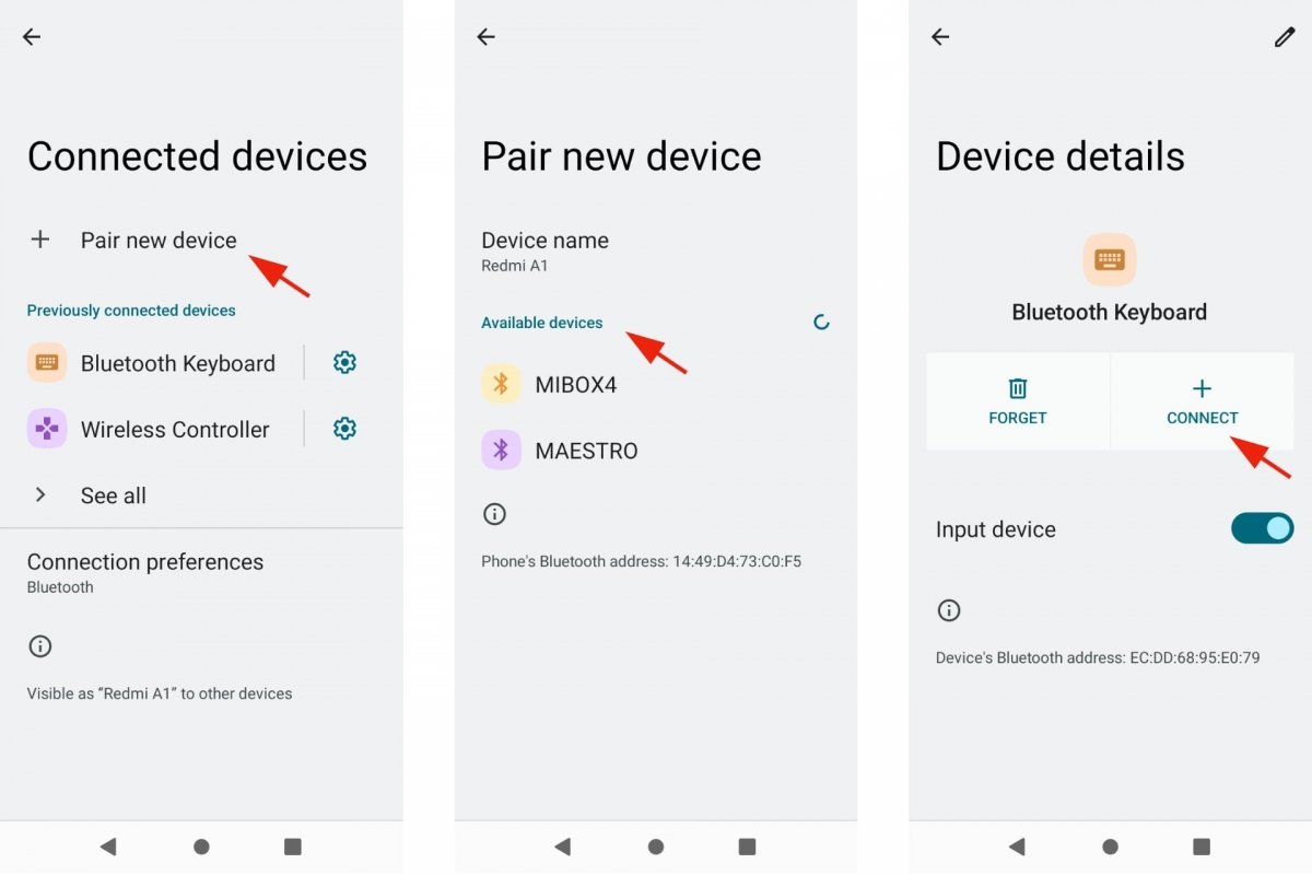 Eine Bluetooth-Tastatur mit Android verbinden