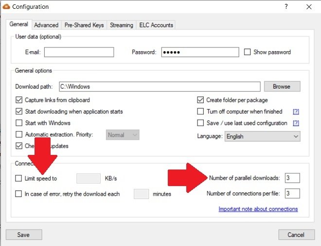 Connection options