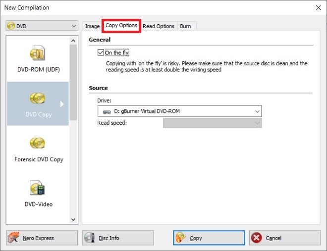 How to copy a DVD with Nero