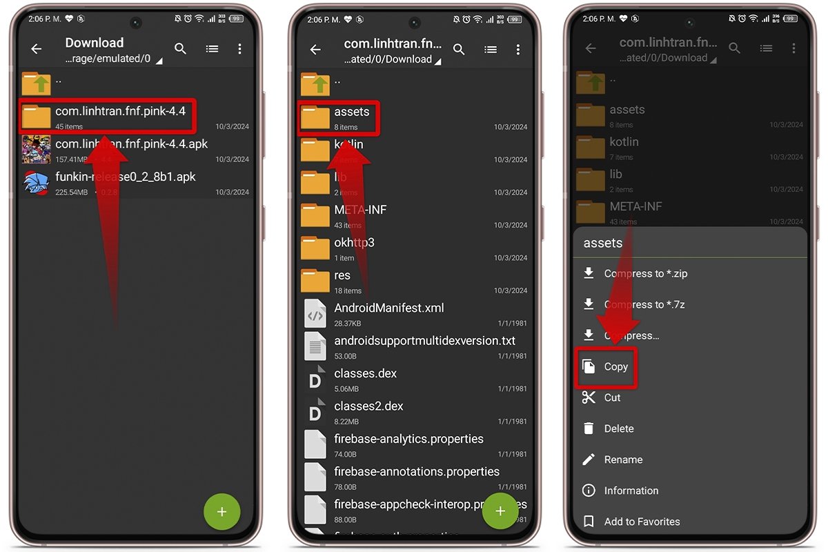 Copy the MOD's root folder