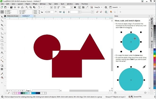 CorelDraw’s interface