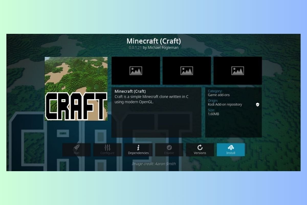 Module complémentaire de Craft (Minecraft) pour Kodi