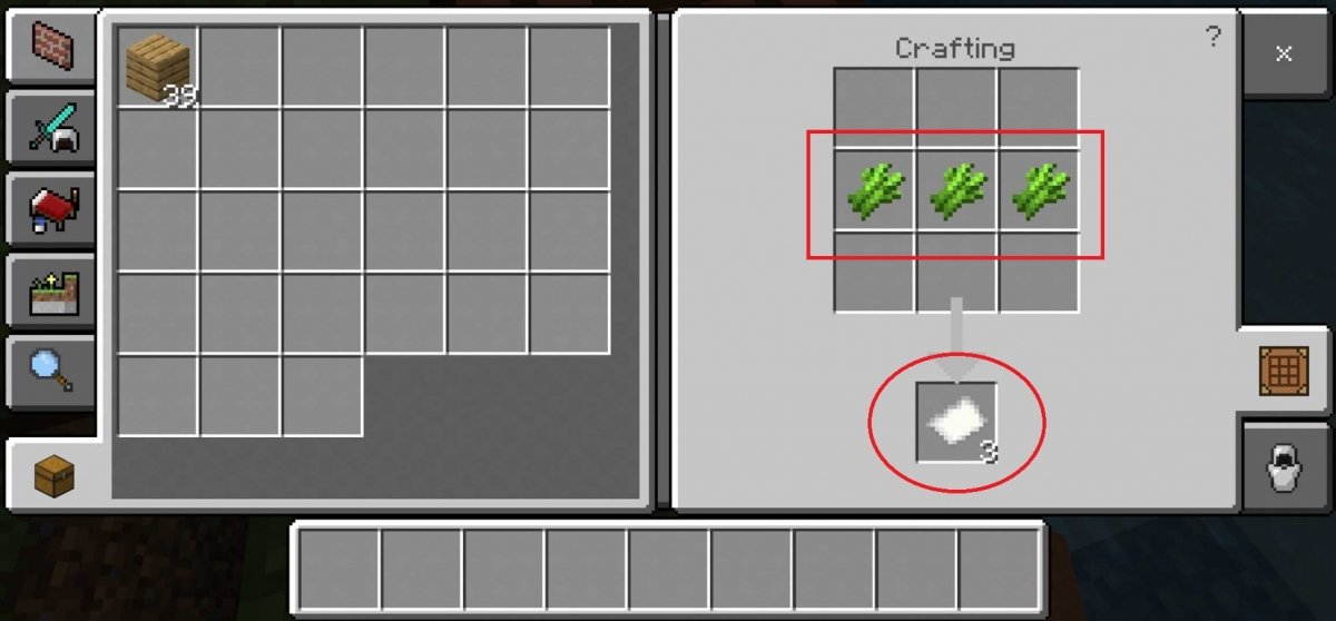 How to craft paper in Minecraft