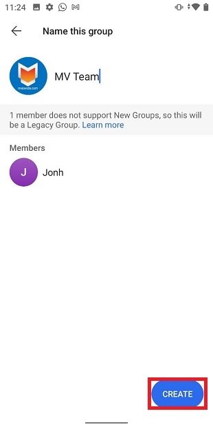Create a group in Signal