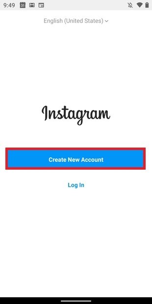 Crear nueva cuenta de Instagram