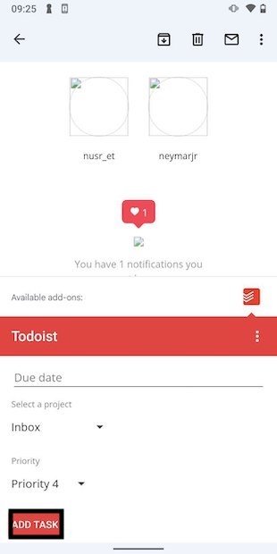 Crear tarea en Todoist