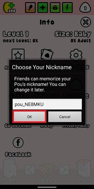 Crear nick