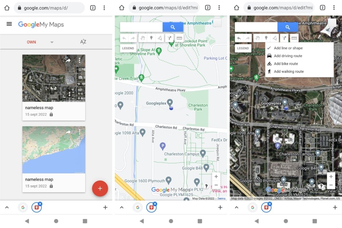 Как сохранять маршруты в Google Maps