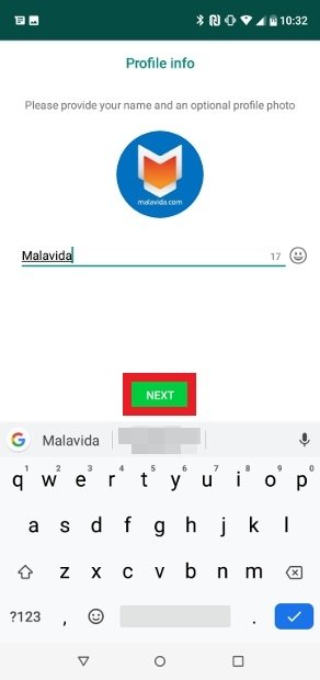 WhatsApp Plusのプロフィール作成