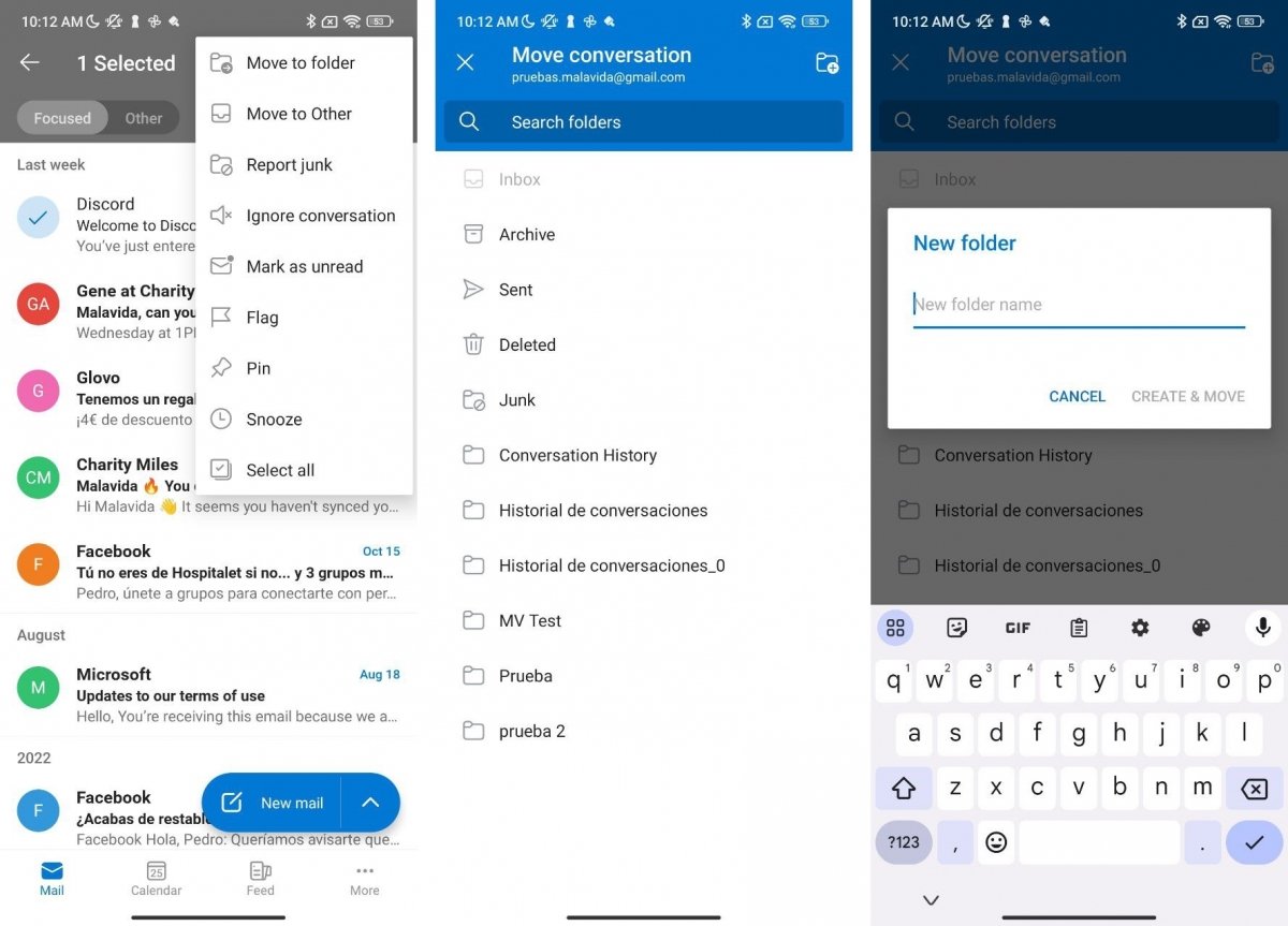 Einen neuen Ordner in Google Mail von Outlook aus erstellen