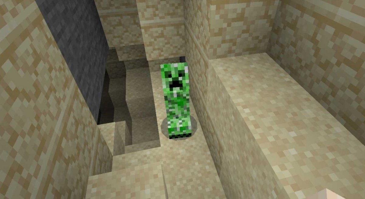 Creeper dans un monde de Minecraft