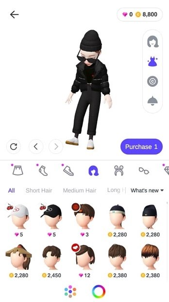 Personaliza tu avatar Zepeto