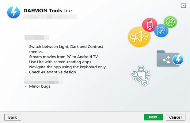 Nouveautés de Daemon Tools