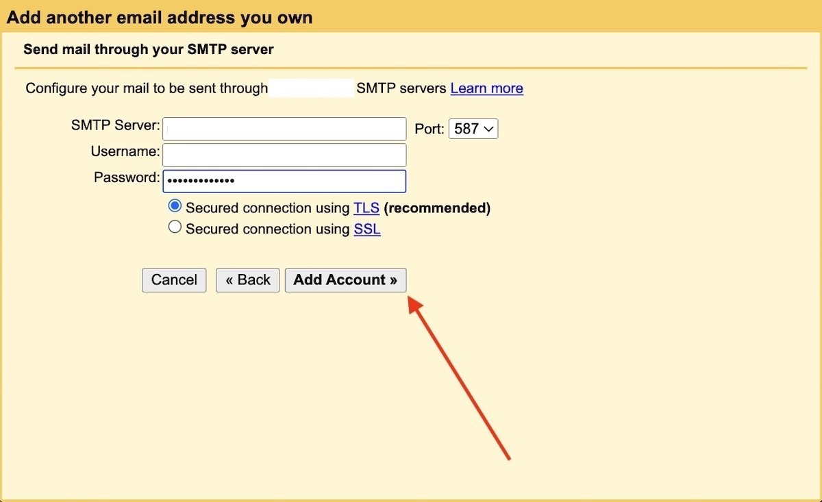 Details of the outbound server