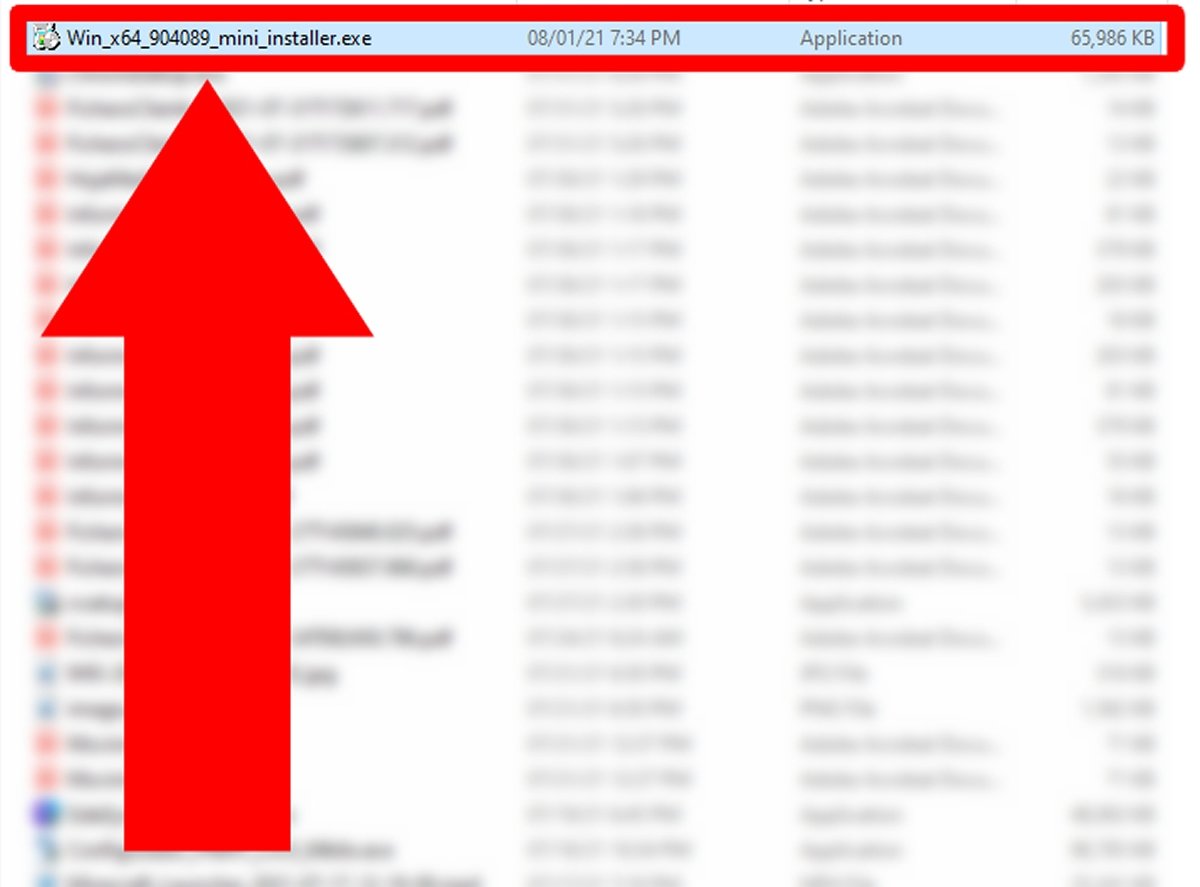 以前のバージョンのGoogle Chromeのインストーラーをダブルクリックする