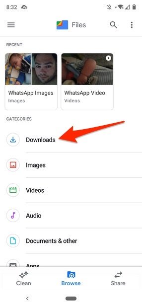 Download folder in Google Files