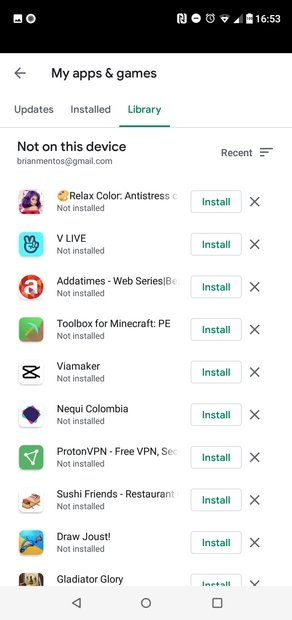 How to view the history of apps downloaded from Google Play