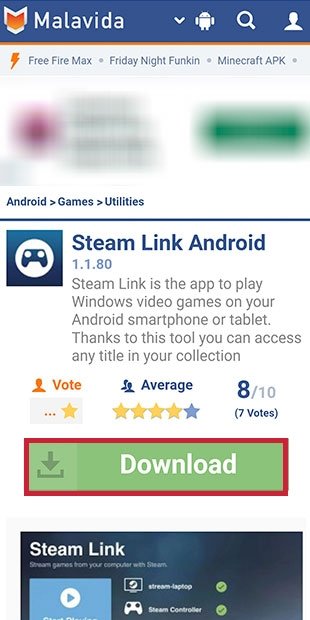 Descarga la aplicación Steam Link