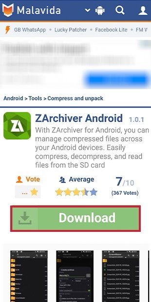 Téléchargez Zarchiver pour android