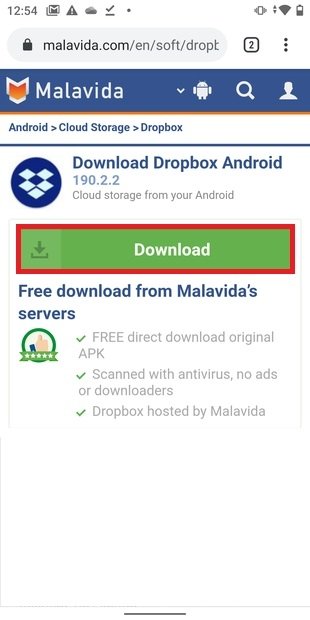 Télécharger Dropbox depuis Malavida