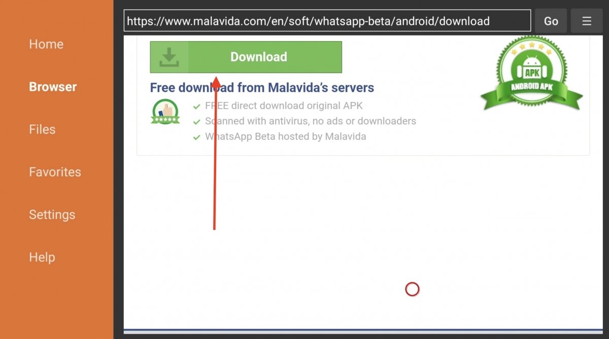 Downloading the APK from a reliable website