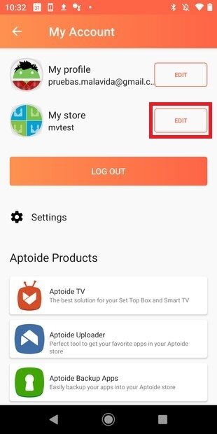 Edit the store’s details