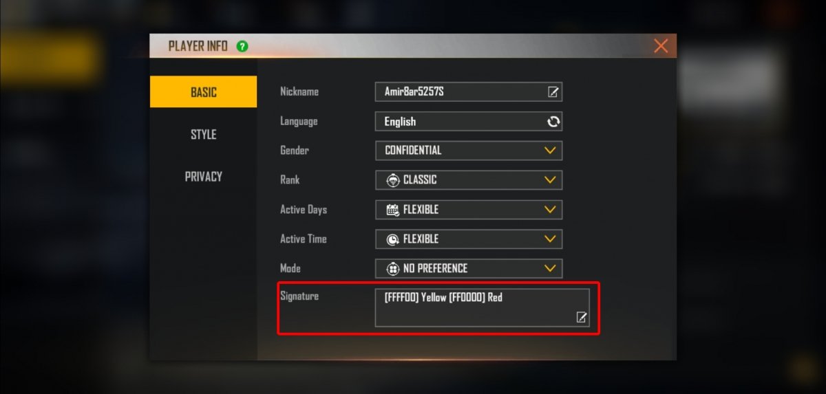 Free Fire: cómo poner letras de colores, códigos y símbolos en el perfil -  Meristation