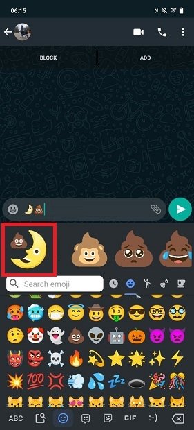 Sugerencia de emoji