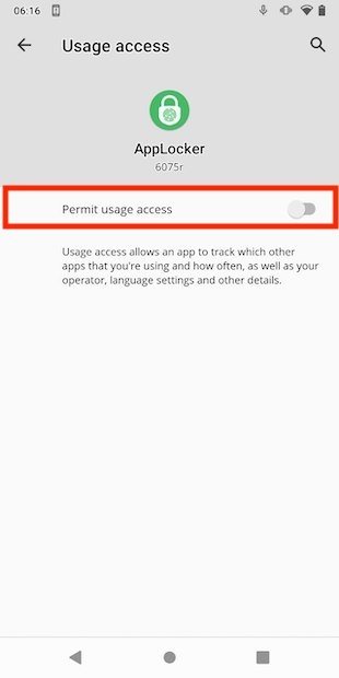 Enable Access to data usage
